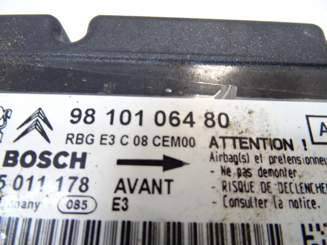 фото №6, Citroen c4 cactus датчик блок управления подушек air bag 9810106480