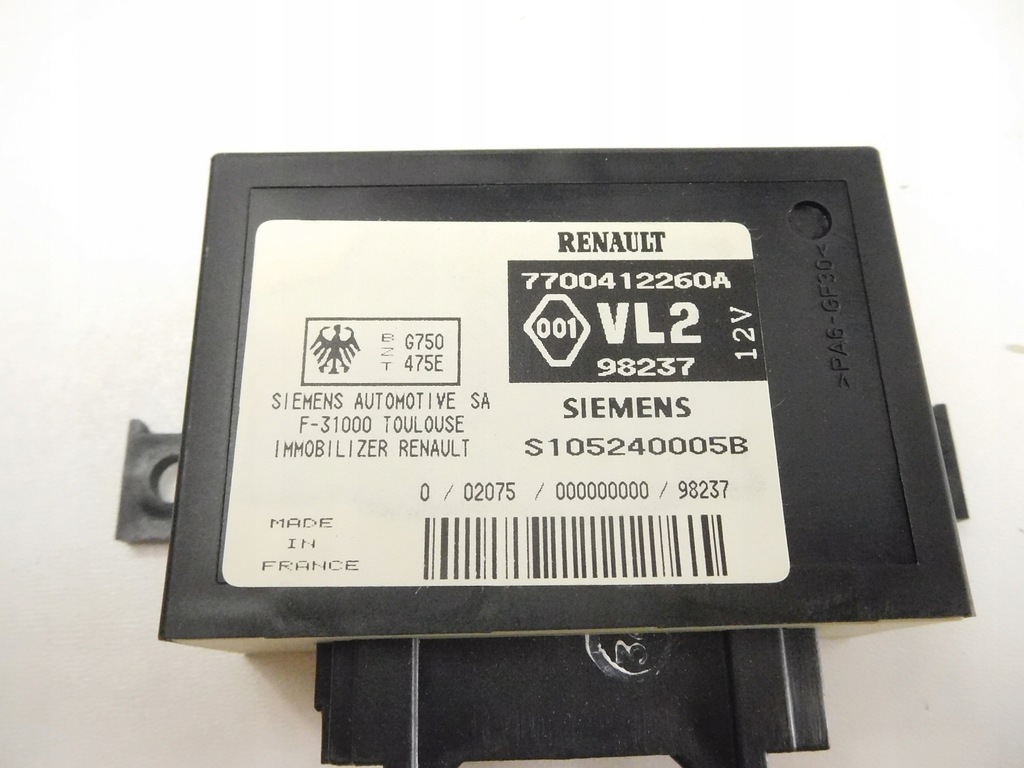 фото №6, Блок керування імобілайзер renault clio 7700412260