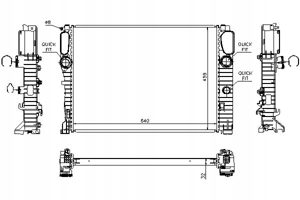 Купити Радіатор двигуна mercedes cls c219 e t-model s