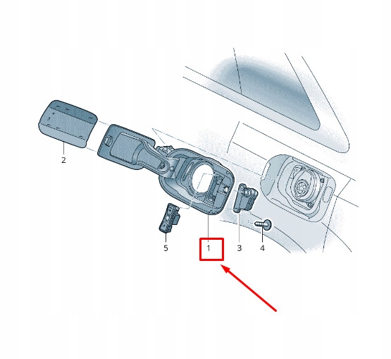 фото №1, Audi q5 fy fuel filler flap insert 80a810593 original