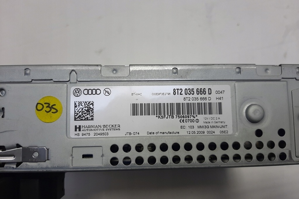 фото №8, Модуль навігації audi a5 8t3 8t2035666d 3.0l дизель 176kw 2009