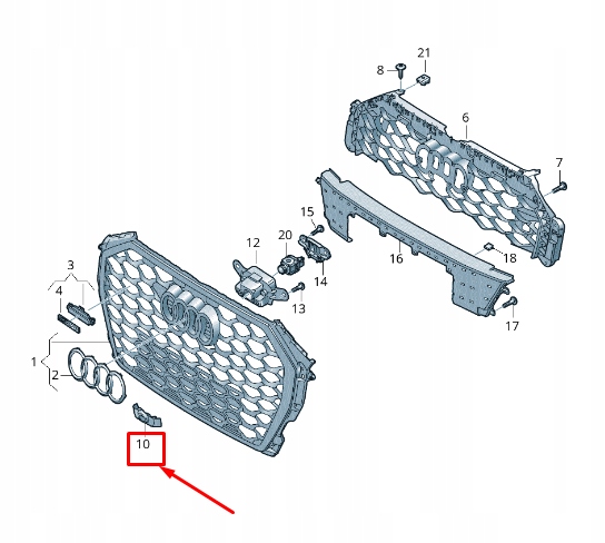 фото №5, Audi q3 f3 радиатор решётка cover cap 83f8531409b9