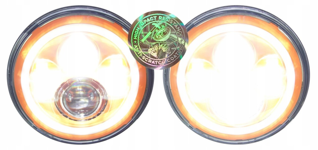 фото №9, Лампа 7 cali led osram 144 lm/w з drl anti-scratch гомологація помаранчева