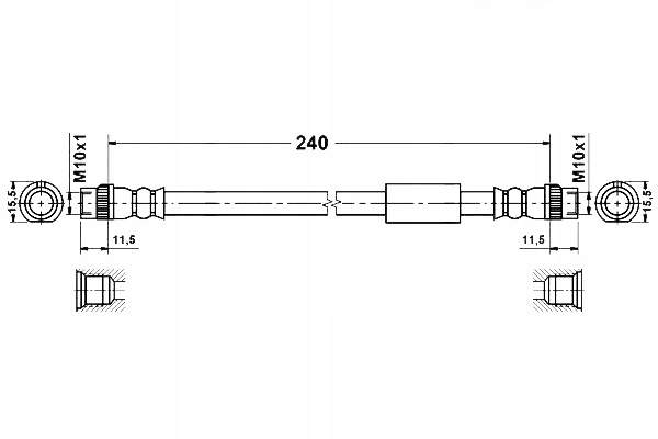 фото №1, Ate шланг тормозной elast. citroen jumpy fiat sc