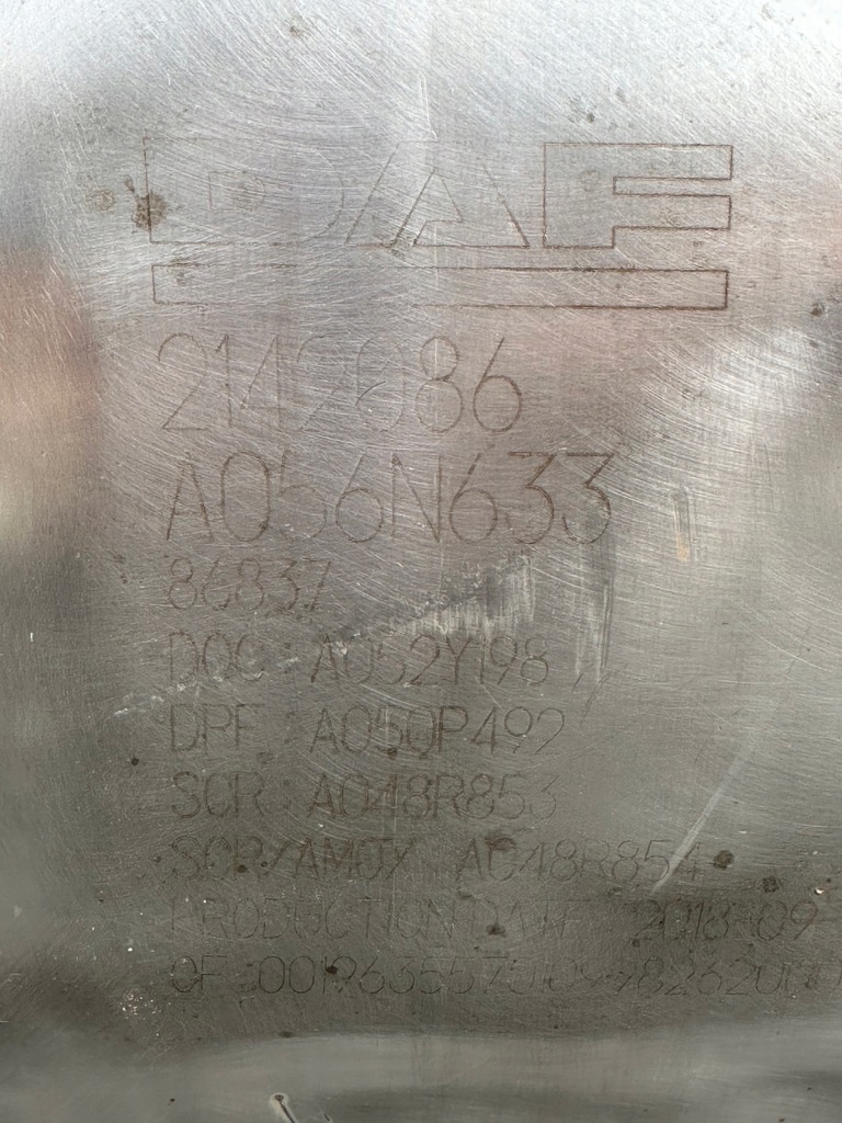 Daf euro6 модуль eas система 8 каталізатор scr dpf doc 2142086 2232849 Недорого