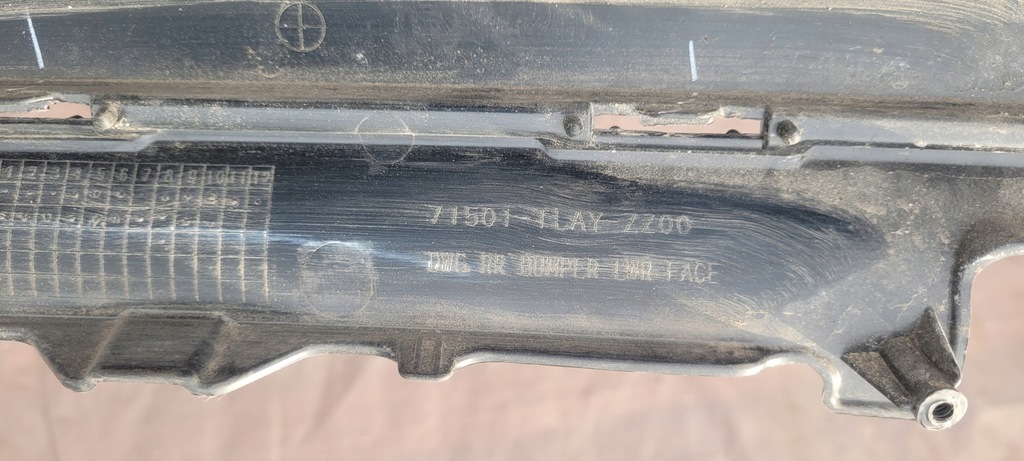 фото №10, Honda crv v 18- бампер задняя задний накладка