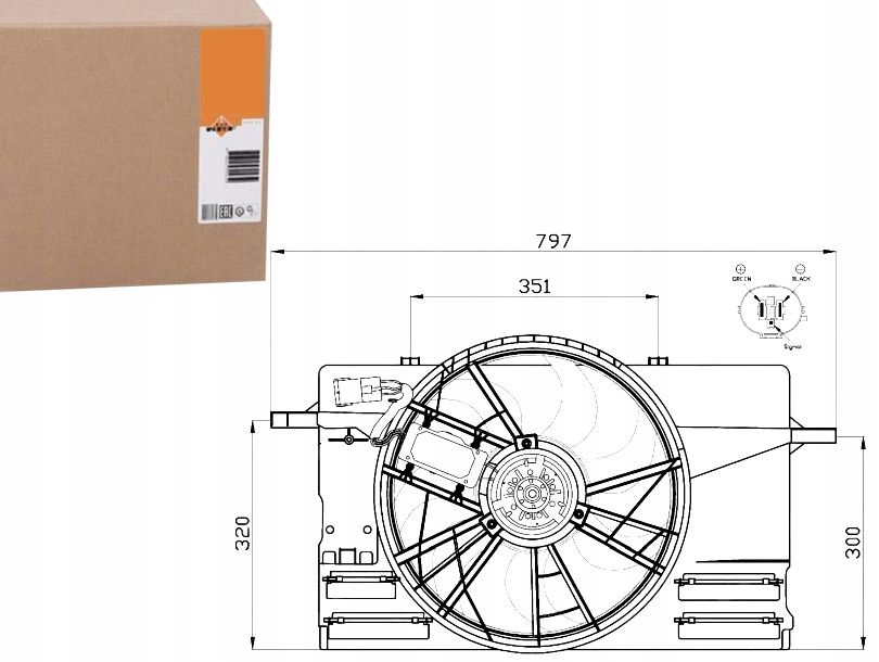 фото №1, Nrf 47412 вентилятор, охолодження двигуна