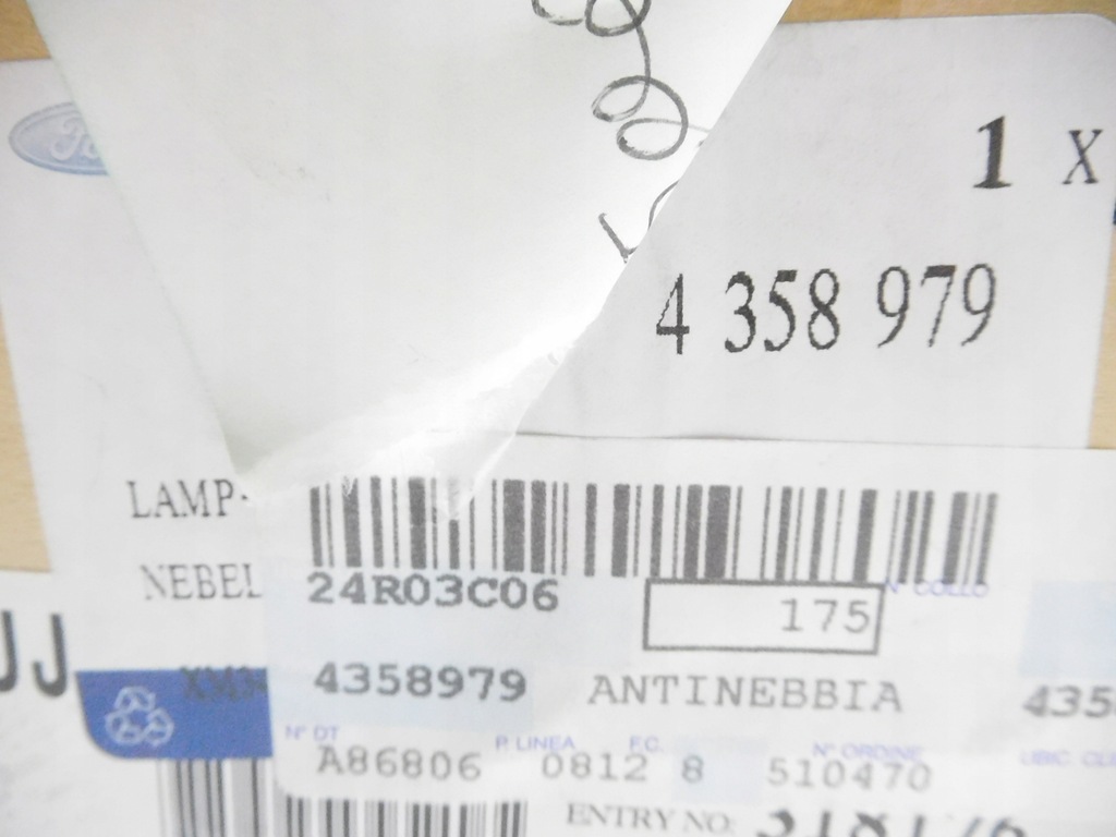 фото №8, Задние свет противотуманные ford ranger 98/03 03/06 06/09 оригинальный номер 4358979