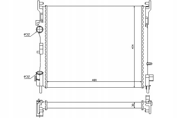 фото №2, Nissens радиатор двигателя renault clio ii thalia i