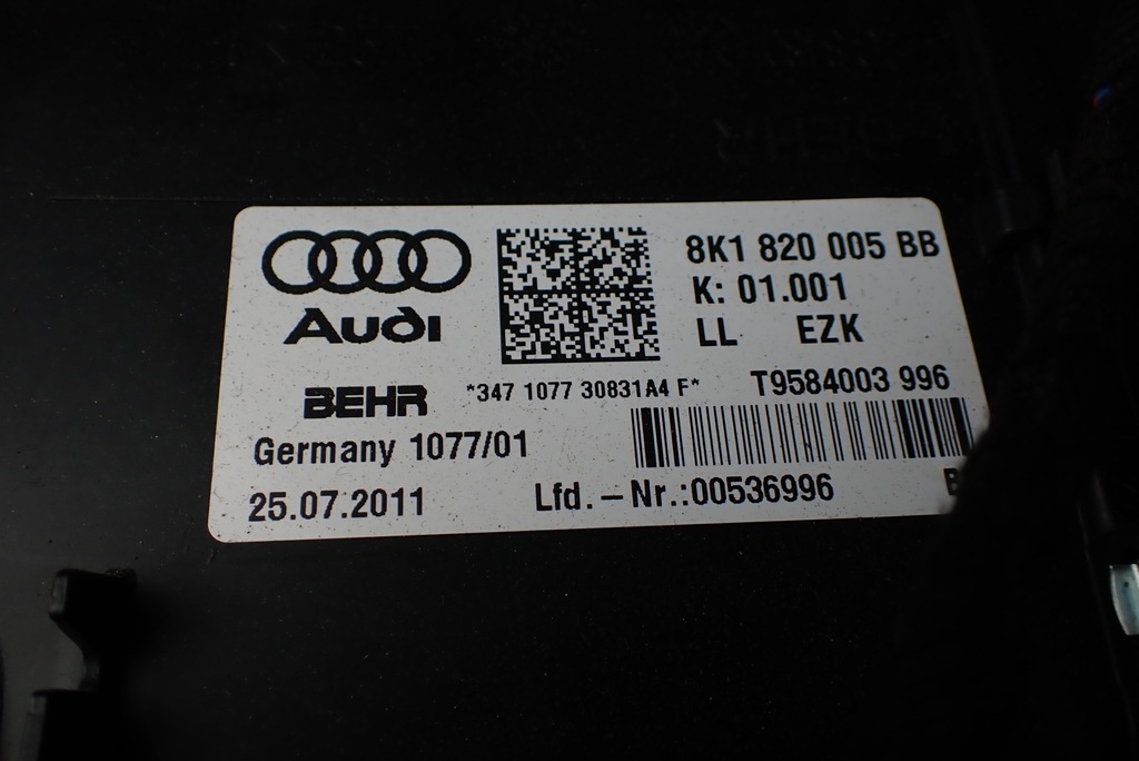 фото №12, Обігрівач audi a5 8t 8k1820005bb