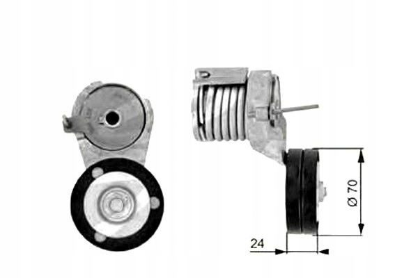 фото №1, Gates t38282 натягувач ремінь клиновий багаторучейковий