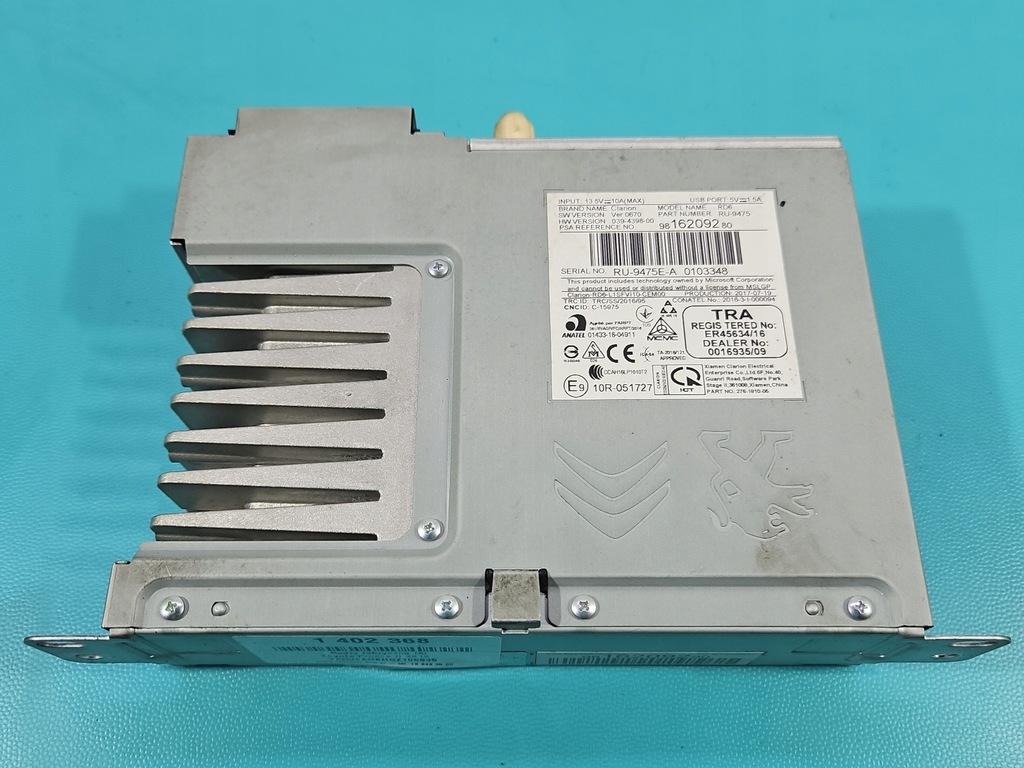 фото №2, Радіо заводський toyota proace ii 16- 9816209280 радіопрогравач