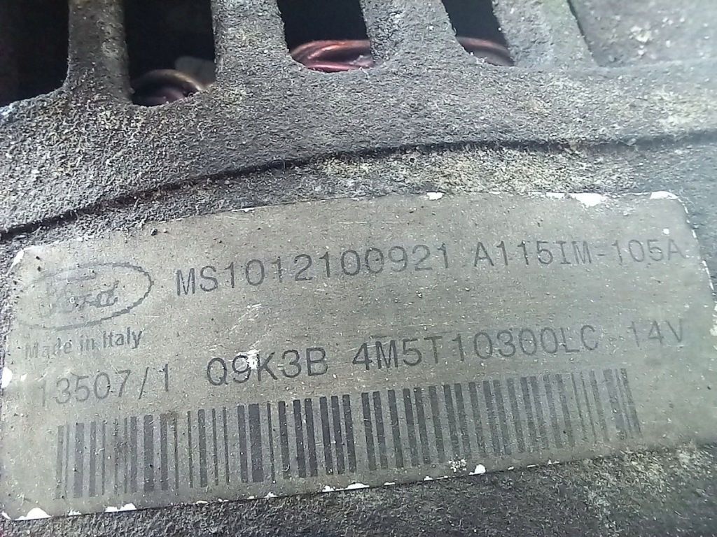 Генератор ford focus 2 ms1012190921 4m5t10300lc 1.8 tdci 115km Недорого