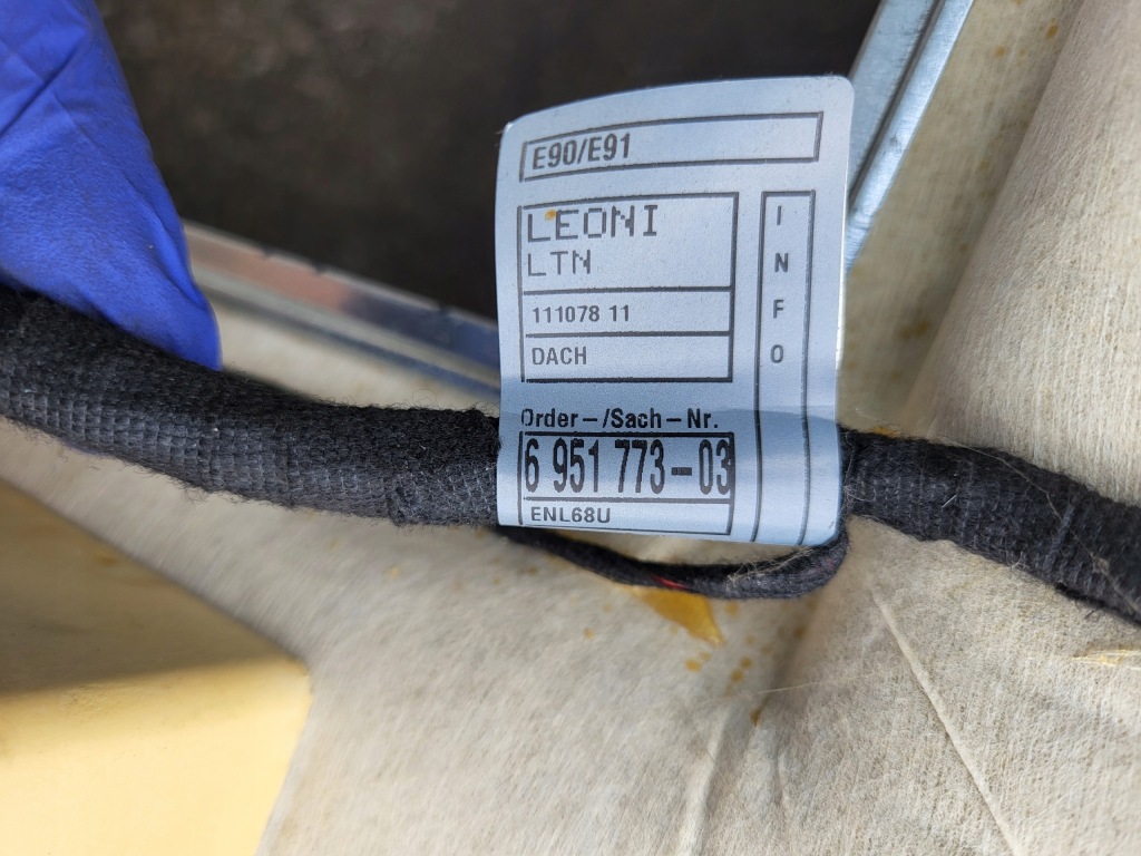 фото №12, Стеля джгут електропроводка bmw 3 e91 сіра оригінальний номер himmelgrau60