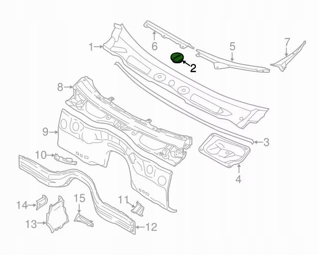 фото №12, Кришка заглушка захист жабо bmw f01 f06 f07