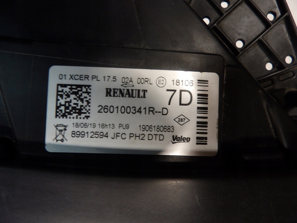 фото №5, Лампа правая передняя renault espace v 5 260100341r