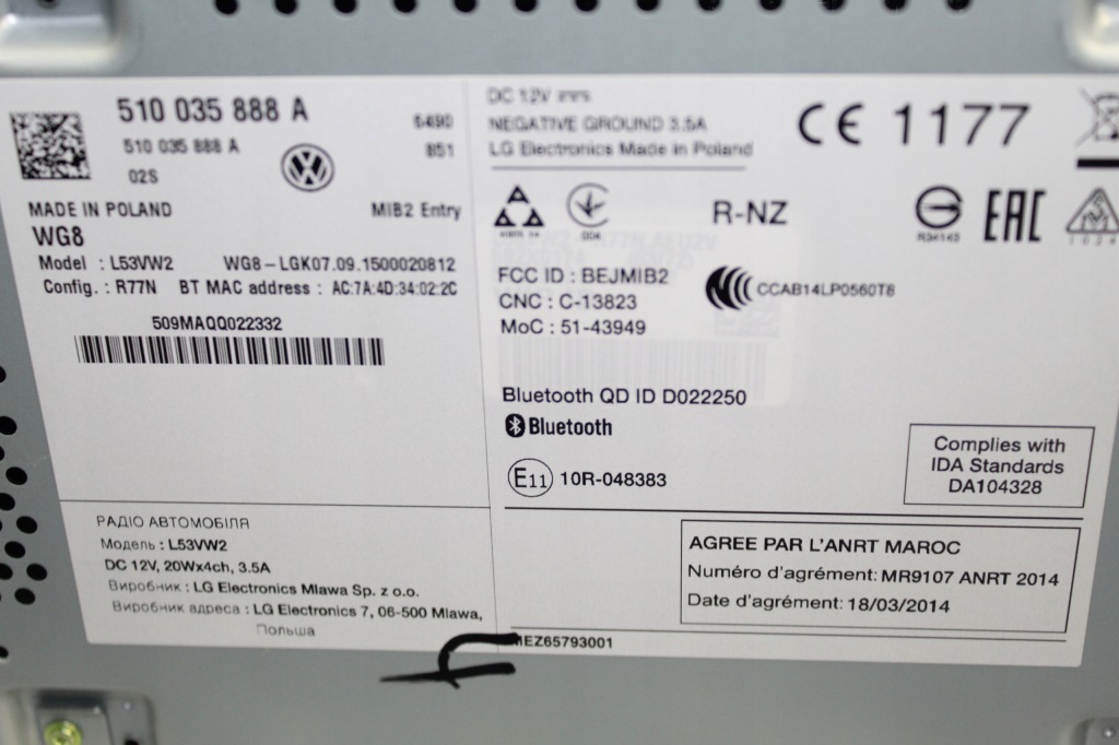 фото №2, Vw touran passat b8 радіо заводський навігація nowe