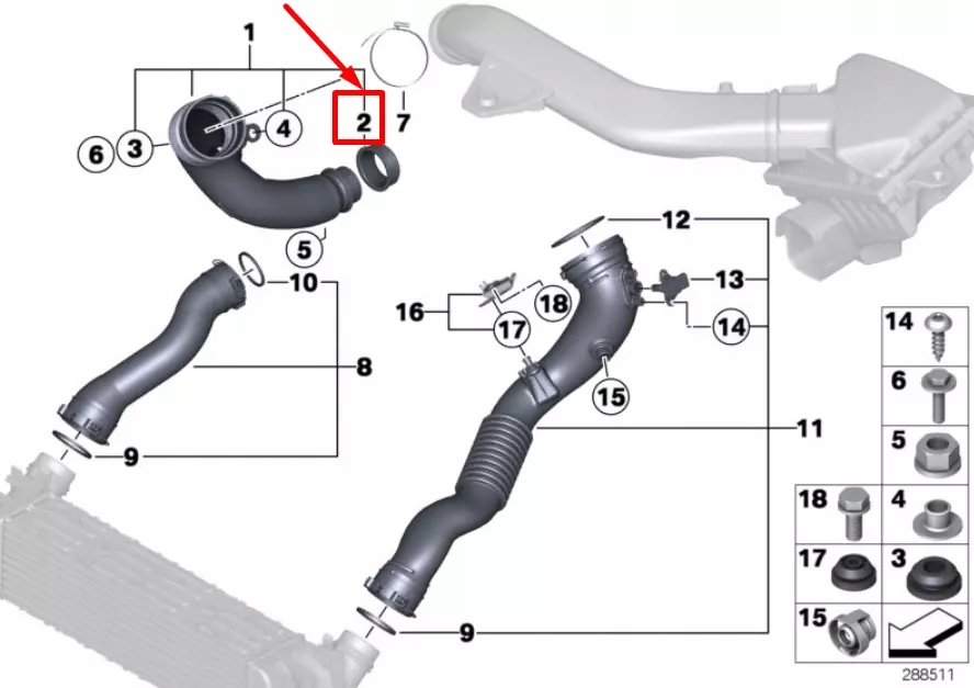 Bmw 2 купе f87 прокладка впуск турбонагнітача 13717599291 7599291 Доставка