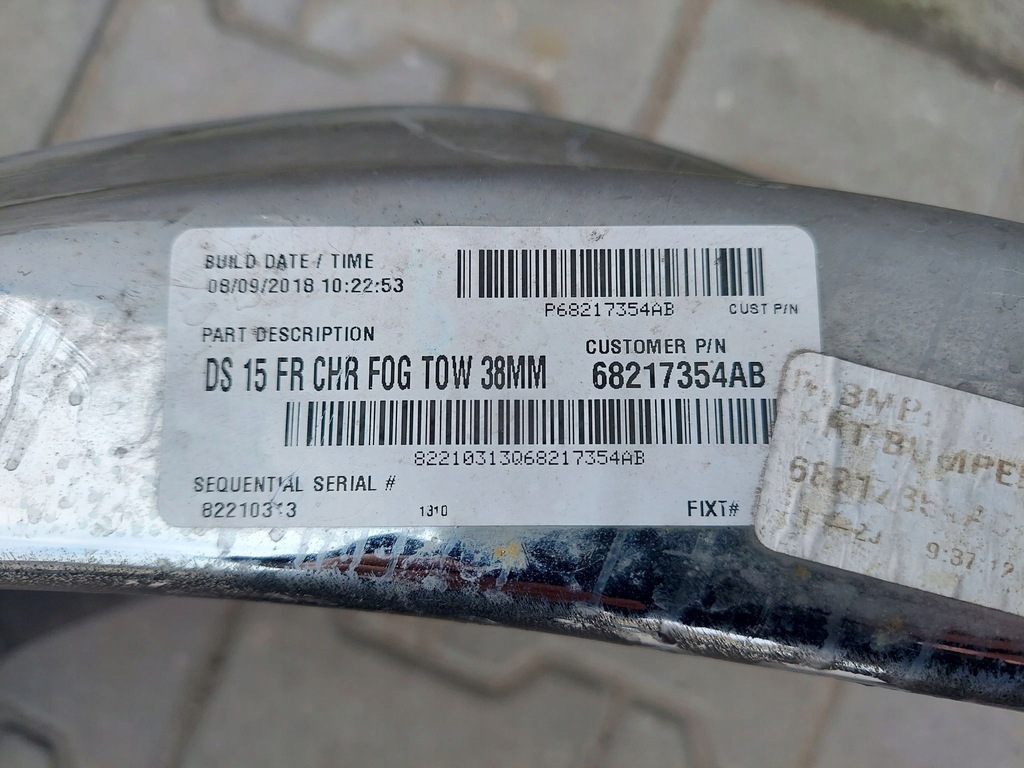 фото №12, Dodge ram 1500 2015- бампер перед передний хром