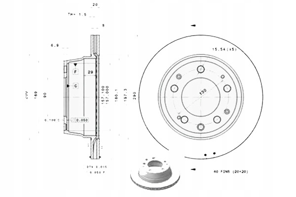фото №7, 2× brembo 09.5784.10 диск тормозная