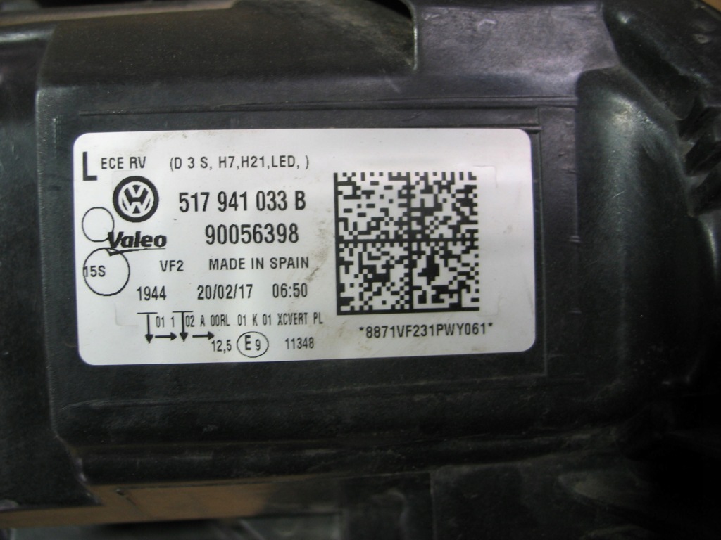 фото №10, Лампа перед ксенон vw golf sportsvan 517941033b eu