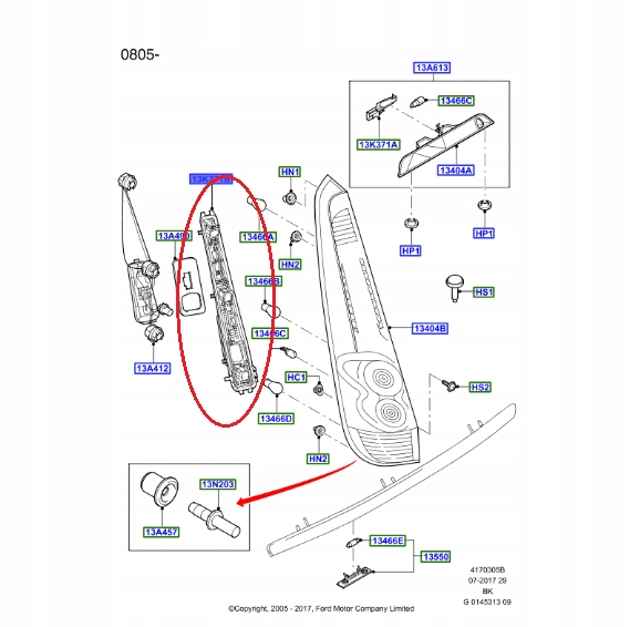фото №12, Кронштейн лампочка правий задня ford fusion 2005-2012