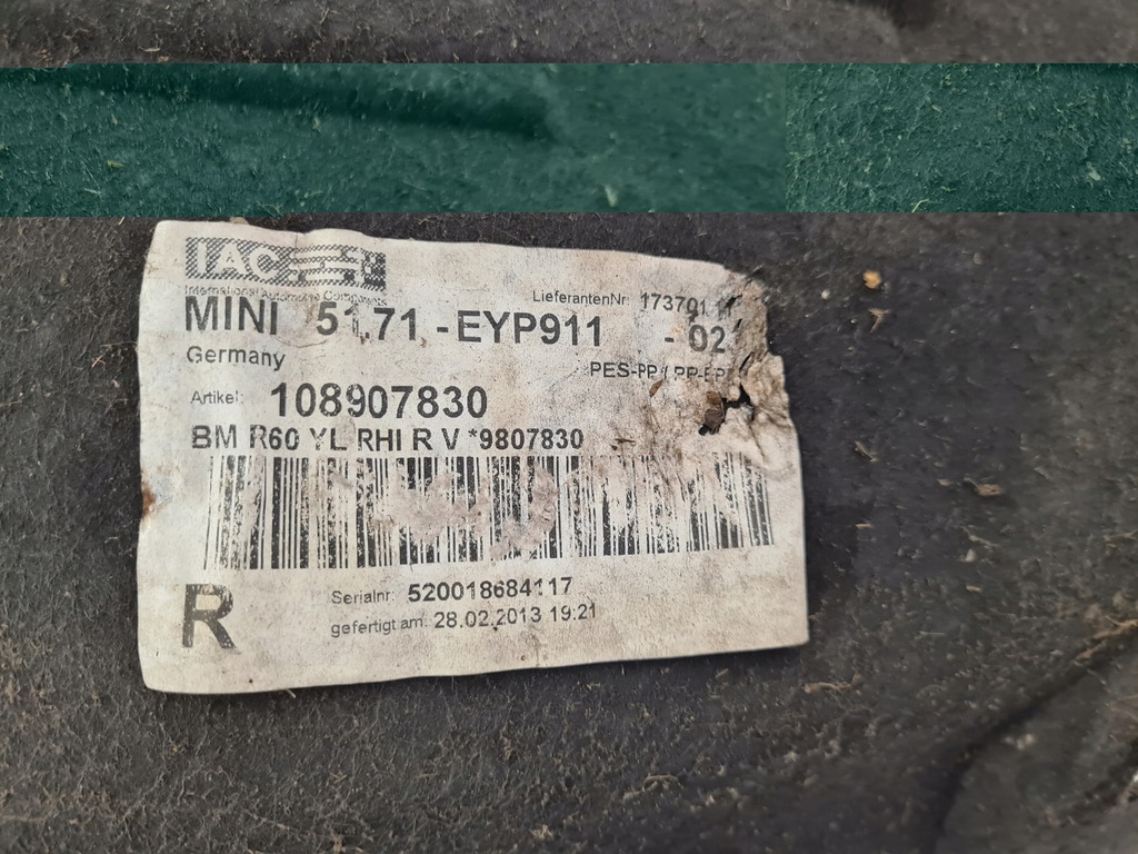 фото №3, Mini r60 r61 paceman подкрылок правый перед