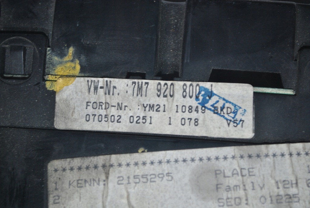 фото №5, Лічильник прилади seat alhambra 1.9 tdi 7m7920800j