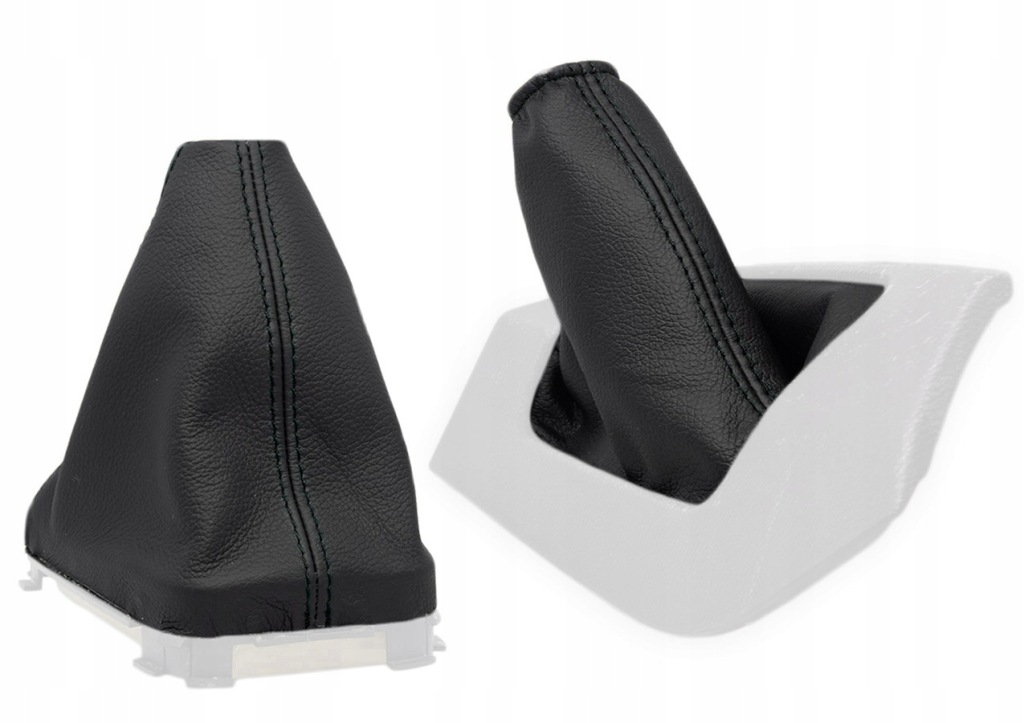 фото №1, Volvo s60 fl 2004-2009 комплект чехлы рычага czarna кожа i нити