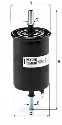 Купить Фильтр топливной  wk 55/2 mann-filter