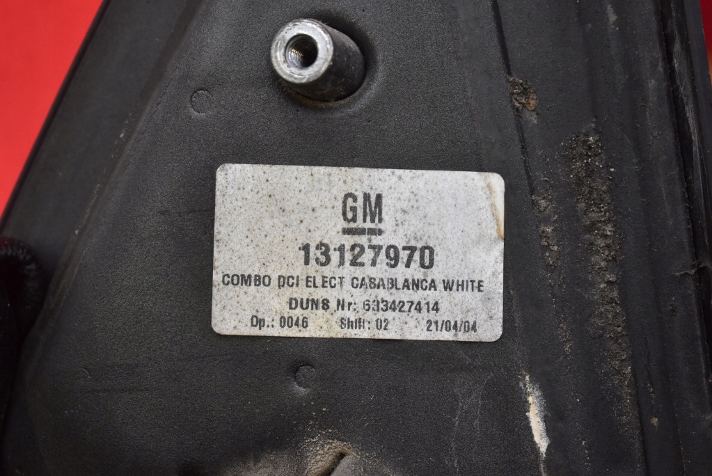 фото №10, Зеркало правое белый 13127970 eu opel combo c 01-05 5 pin