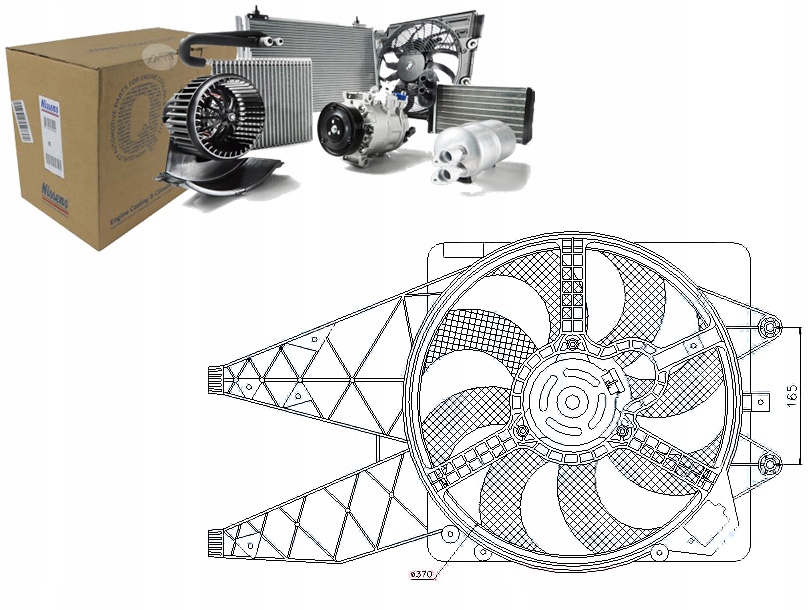фото №1, Nissens вентилятор радіатора з корпус abarth gr