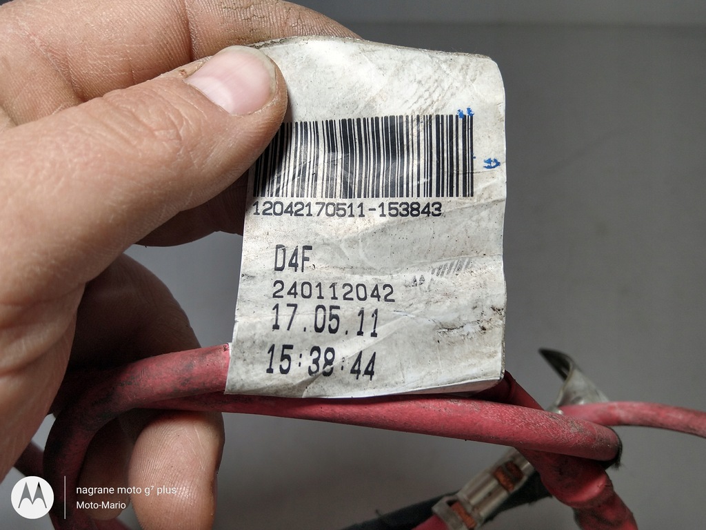 фото №4, Шланг плюсовой клеммы twingo ii 1.2 06-14