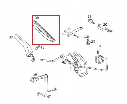 Mercedes sl r129 двірник фара перед оригінальний номер Ціна