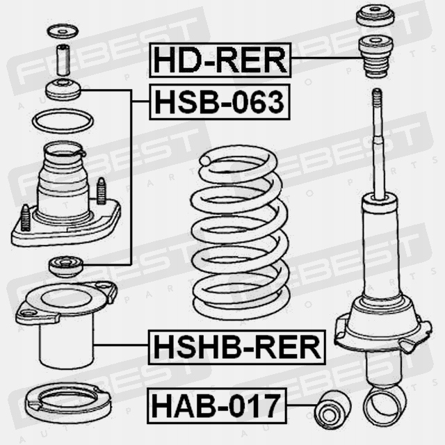 фото №1, Захист заднього амортизатора hshb-rer febest