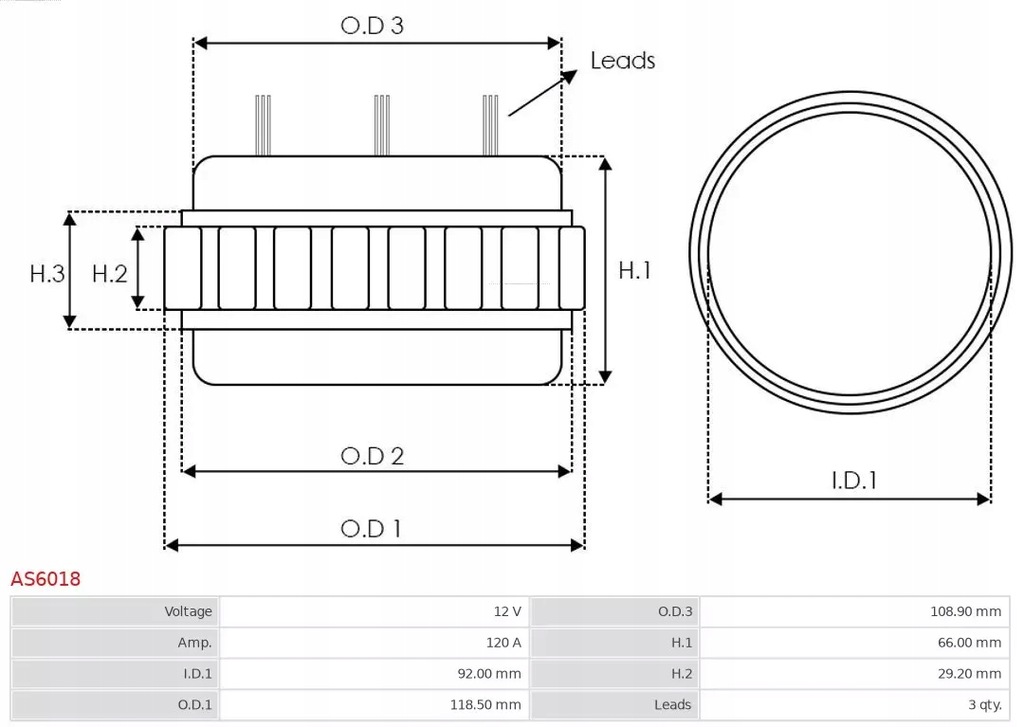фото №3, Stator, генератор as-pl as6018