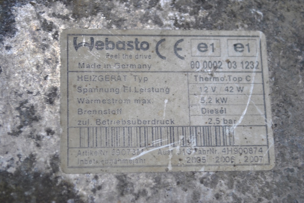 фото №6, Webasto обогреватель subaru forester ii 89073m