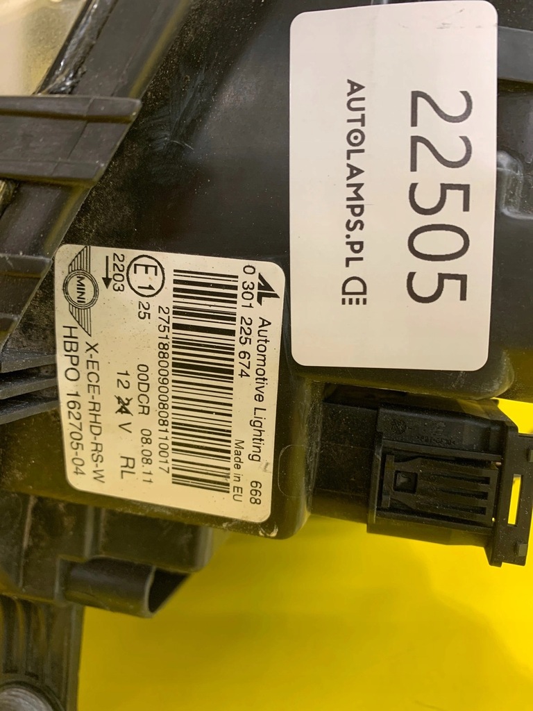 фото №2, Лампа правая mini cooper r56 ксенон 07-14 162705-04