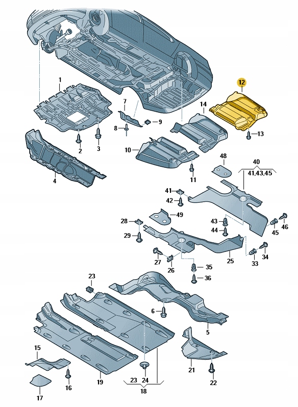 фото №1, Защита тепловая выхлоп volkswagen passat b7 оригинал 3c0825701c