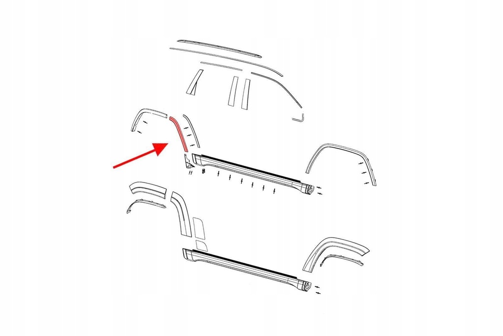 фото №6, Jeep grand cherokee iv молдинг заднего крыла правая передняя 1mp36rxfae