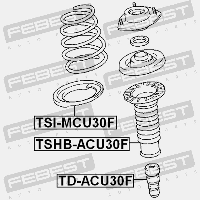 фото №12, Защита амортизатора передний febest tshb-acu30f