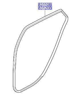 фото №1, Прокладка дверь задних правых hyundai ix35