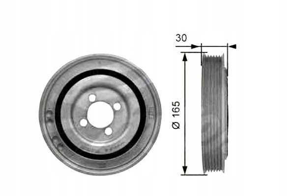 фото №1, Gates шків колінчастого вала alfa romeo mito 1.3 multije