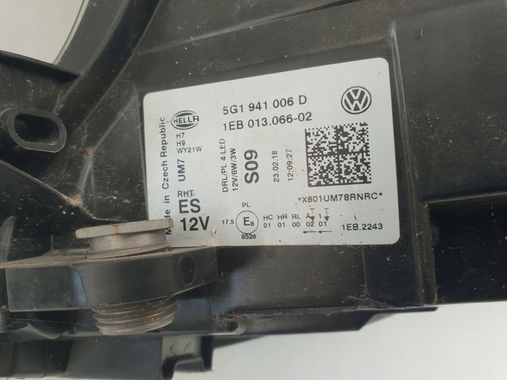 фото №10, Vw golf vii lift 5g1 лампа правый перед обычная led