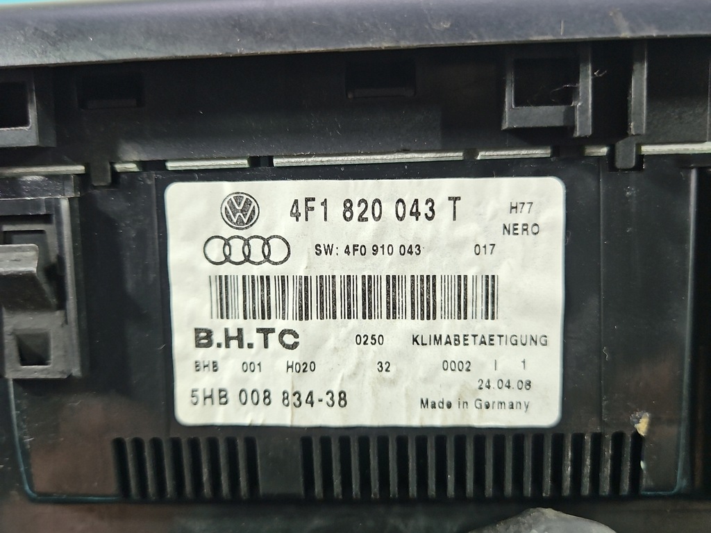 фото №8, Консоль панель обдув audi a6 c6 4f1820043t