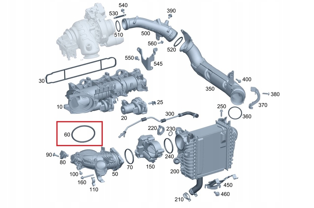 фото №1, Оригінальна прокладка колектор впускний mercedes om654