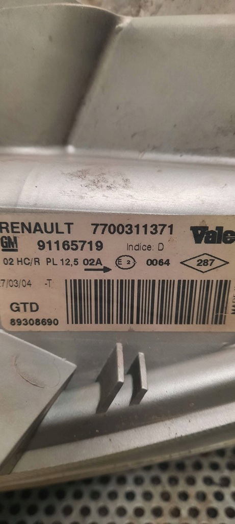 фото №3, Лампа передняя 7700311371 renault trafic
