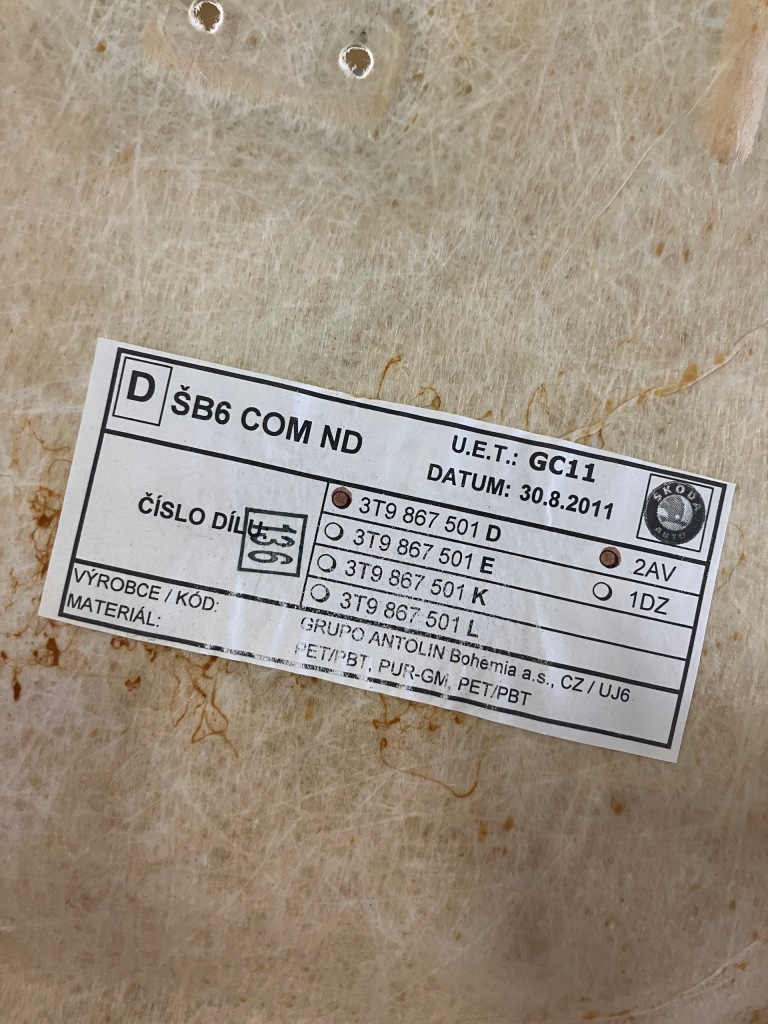 фото №8, Потолок потолок kombi skoda superb 2 ii 3t9867501d