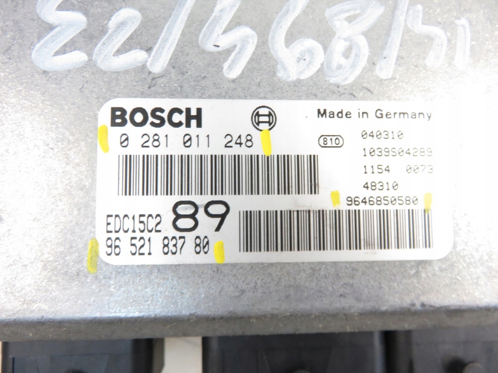 фото №7, Блок керування peugeot 307 2.0 hdi 0281011248