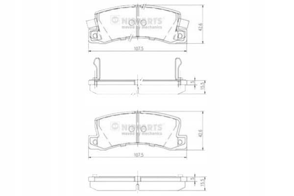 фото №2, Тормозные колодки тормозные lexus es f1 f2 250 nipparts nip